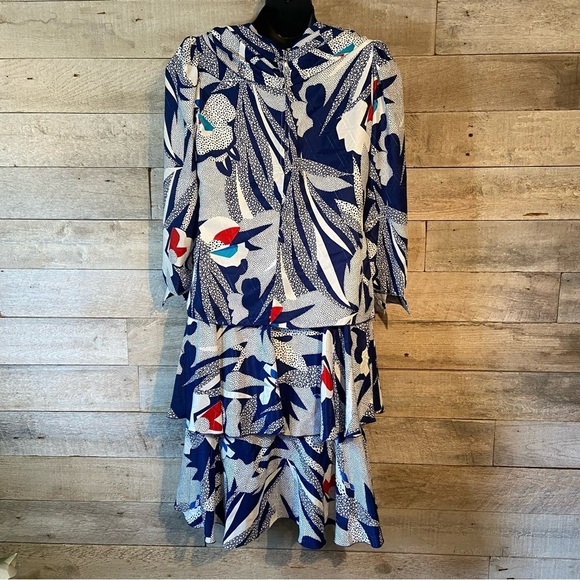 Vintage Adina J. Fashions women’s drop waist layered dress in size 13-14 - Picture 2 of 14